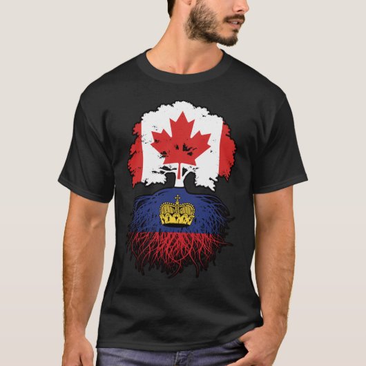 Liechtenstein Liechtensteiner Canada Tree T-shirt (Voorkant)