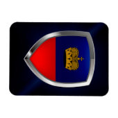 Liechtenstein Metallic Emblem Magneet (Horizontaal)