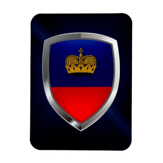 Liechtenstein Metallic Emblem Magneet (Verticaal)