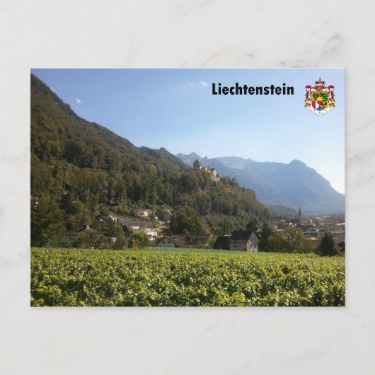 Liechtenstein mit Wappen / Liechtenstein met munt Briefkaart (Voorkant)