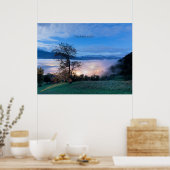 Liechtenstein nachtelijke landschapsfoto poster (Keuken)