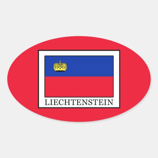 Liechtenstein Ovale Sticker (Voorkant)