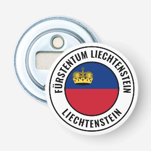 Liechtenstein Prachtige Vlag Patriotic Button Flesopener