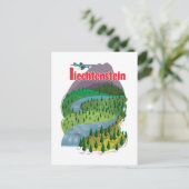 Liechtenstein-reisposter Briefkaart (Staand voorkant)