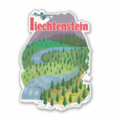 Liechtenstein Reisposter Sticker (Voorkant)