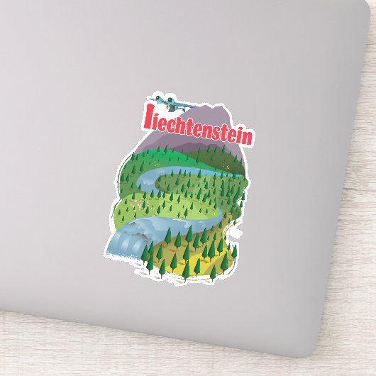 Liechtenstein Reisposter Sticker (Detail)