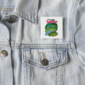 Liechtenstein-reisposter Vierkante Button 5,1 Cm (In situ)