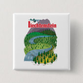 Liechtenstein-reisposter Vierkante Button 5,1 Cm (Voorkant)