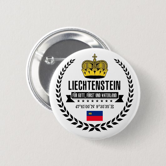 Liechtenstein Ronde Button 5,7 Cm (Voorkant /achterkant)