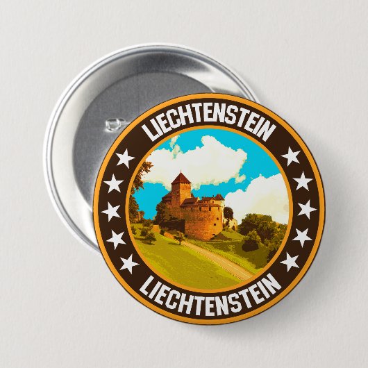 Liechtenstein Ronde Button 7,6 Cm (Voorkant /achterkant)