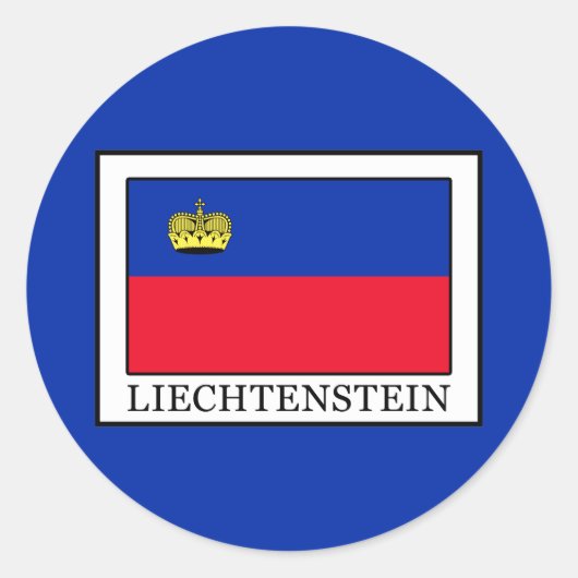 Liechtenstein Ronde Sticker (Voorkant)