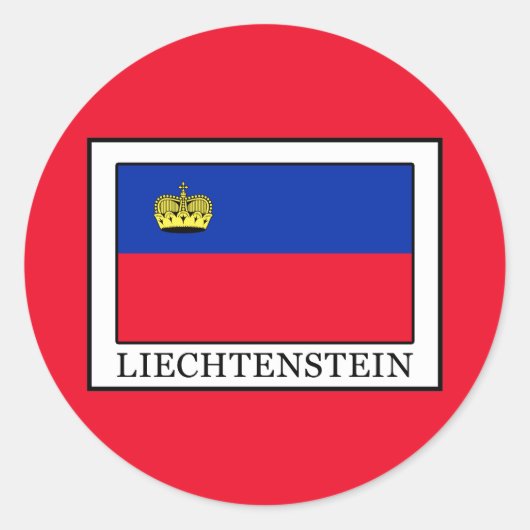 Liechtenstein Ronde Sticker (Voorkant)