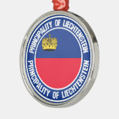Liechtenstein Round Emblem Metalen Ornament (Links)