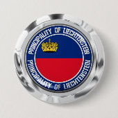 Liechtenstein Round Emblem Ronde Button 7,6 Cm (Voorkant)