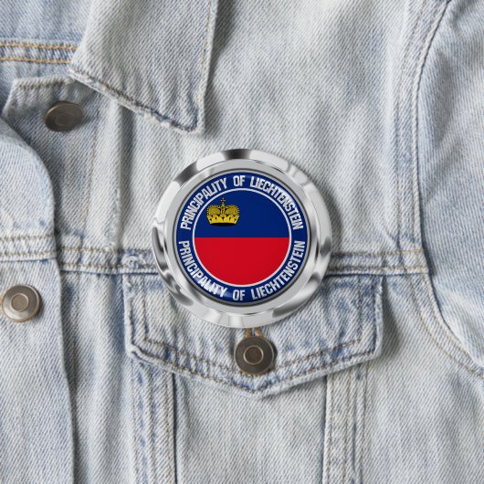 Liechtenstein Round Emblem Ronde Button 7,6 Cm (In situ)
