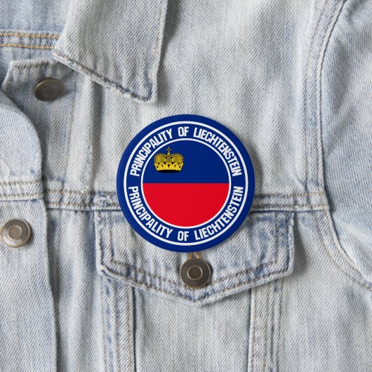 Liechtenstein Round Emblem Ronde Button 7,6 Cm (In situ)