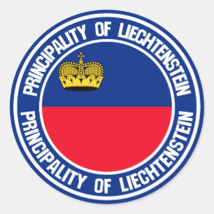 Liechtenstein Round Emblem Ronde Sticker