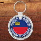 Liechtenstein Round Emblem Sleutelhanger (Voorkant)