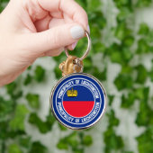 Liechtenstein Round Emblem Sleutelhanger (Hand)