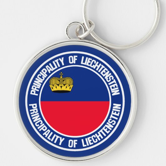 Liechtenstein Round Emblem Sleutelhanger (Voorkant)
