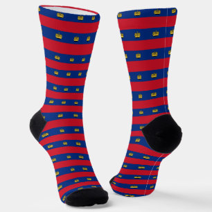 Liechtenstein Socks, patriottische mode Sokken