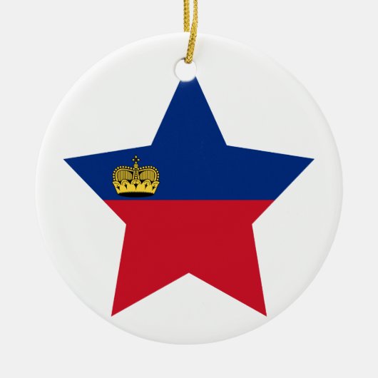 Liechtenstein Star Keramisch Ornament (Voorkant)