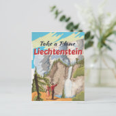 Liechtenstein vintage Reisposter Briefkaart (Staand voorkant)
