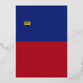 Liechtenstein vlag folie uitnodiging (Voorkant)