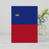 Liechtenstein vlag folie uitnodiging (Staand Voorkant)