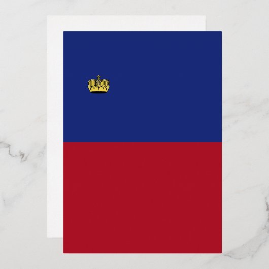Liechtenstein vlag folie uitnodiging (Voorkant / Achterkant)