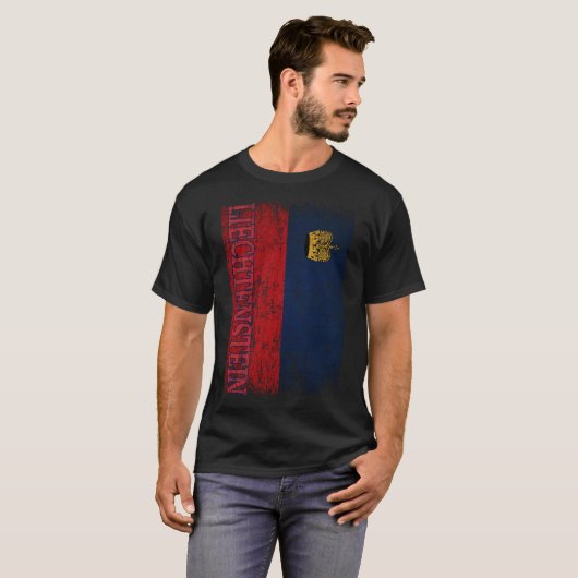Liechtenstein Vlag Gift Vrouwen Mannen Kinderen T-shirt (Voorkant volledig)