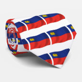 Liechtenstein Vlag Knoopdas Stropdas (Opgerold)
