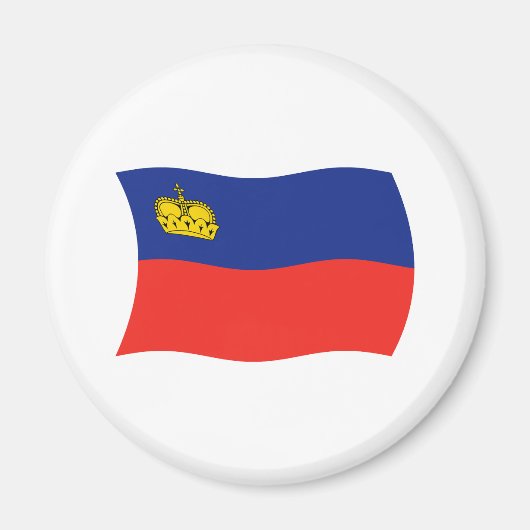 Liechtenstein Vlag Magneet (Voorkant)