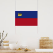 Liechtenstein vlag poster (Keuken)
