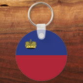 Liechtenstein vlag sleutelhanger (Voorkant)