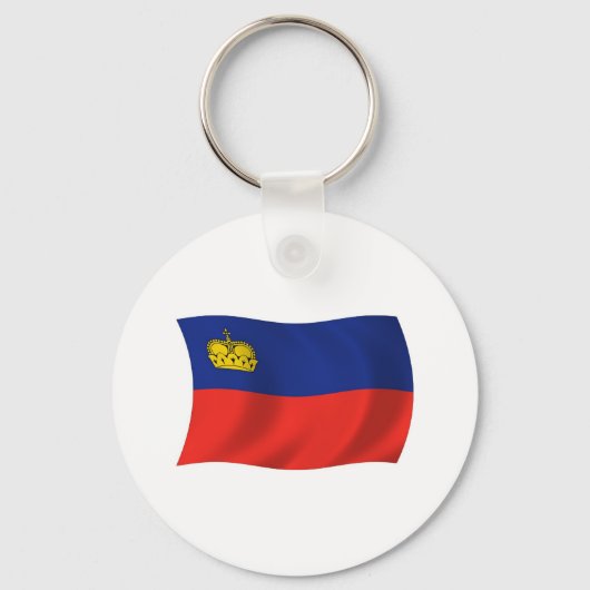 Liechtenstein Vlag Sleutelhanger (Voorkant)