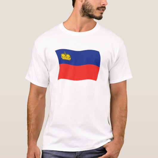 Liechtenstein Vlag T-shirt (Voorkant)