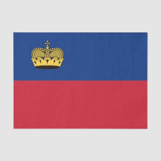 Liechtenstein Vlag tissuepapier, Liechtenstein Tissuepapier (Voorkant)
