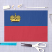 Liechtenstein Vlag tissuepapier, Liechtenstein Tissuepapier (Craft)