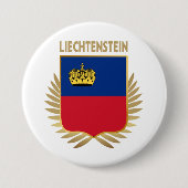 Liechtenstein-vlaggenschip Ronde Button 7,6 Cm (Voorkant)