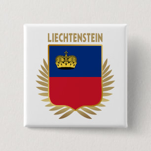 Liechtenstein-vlaggenschip Vierkante Button 5,1 Cm