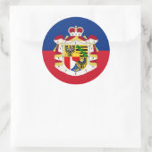Liechtensteiner Vlag & Wapen Ronde Sticker (Tas)