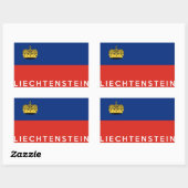 Liechtensteinse landenvlag Tekstnaam Rechthoekige Sticker (Vel)