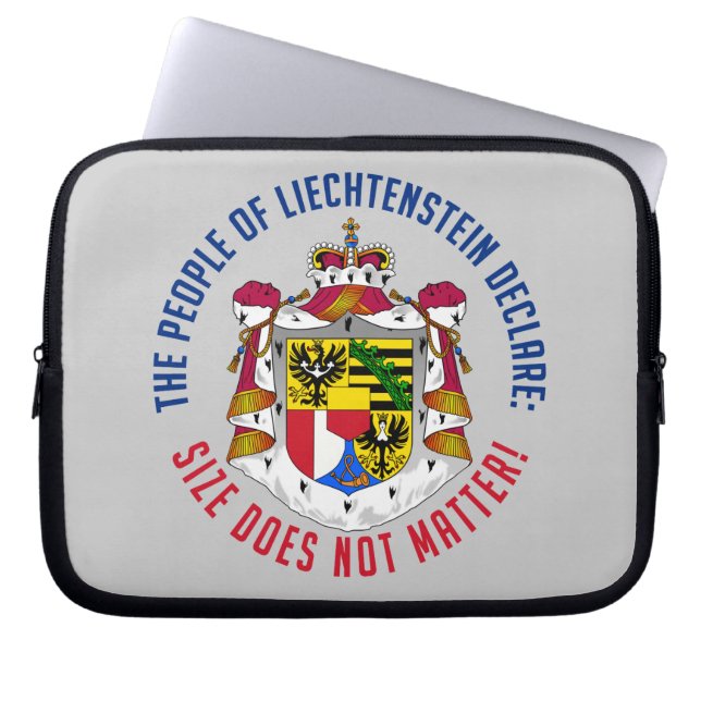 Liechtensteinse laptophoes laptop sleeve (Voorkant)