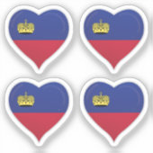 Liechtensteinse liefde vlag trots hart sticker (Voorkant)