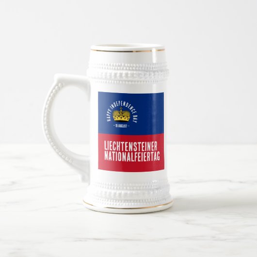 Liechtensteinse nationale dagvlag bierpul (Links)