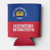 Liechtensteinse nationale dagvlag blikjeskoeler (Voorkant)