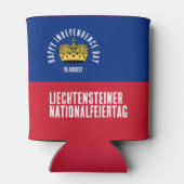 Liechtensteinse nationale dagvlag blikjeskoeler (Achterkant)