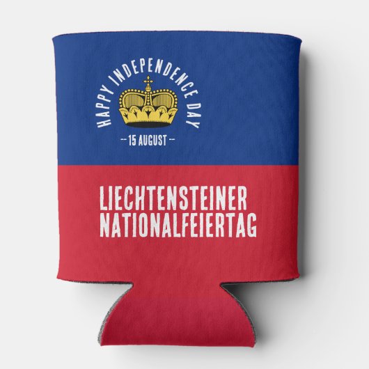 Liechtensteinse nationale dagvlag blikjeskoeler (Achterkant)