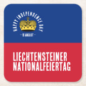 Liechtensteinse nationale dagvlag kartonnen onderzetters (Voorkant)